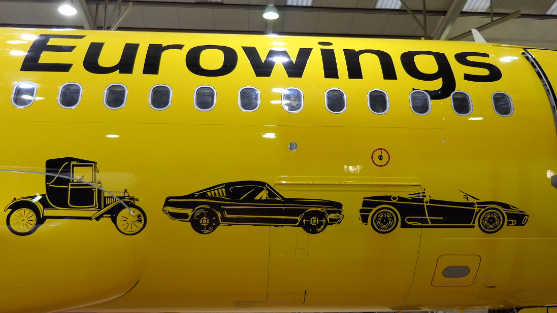 Eurowings-hertz Eurowings "Hertz" Special partnership aircraft vinyl wrap by Airline Time-lapses